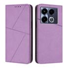 For Infinix Note 40 5G Strong Magnetic Frosted Flip Leather Phone Case(Light Purple) - 1
