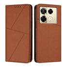 For Infinix Note 40 Pro / Note 40 Pro+ Strong Magnetic Frosted Flip Leather Phone Case(Coffee Color) - 1