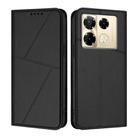 For Infinix Note 40 Pro / Note 40 Pro+ Strong Magnetic Frosted Flip Leather Phone Case(Black) - 1