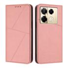 For Infinix Note 40 Pro / Note 40 Pro+ Strong Magnetic Frosted Flip Leather Phone Case(Pink) - 1