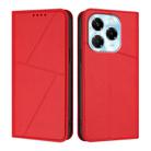 For Infinix Note 40X 5G Strong Magnetic Frosted Flip Leather Phone Case(Red) - 1