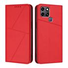 For Infinix Smart 6 HD Strong Magnetic Frosted Flip Leather Phone Case(Red) - 1