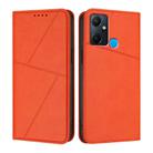 For Infinix Smart 6 Plus India Strong Magnetic Frosted Flip Leather Phone Case(Orange) - 1