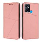 For Infinix Smart 6 Plus India Strong Magnetic Frosted Flip Leather Phone Case(Pink) - 1