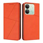 For Infinix Smart 7 HD / Smart 7 India Strong Magnetic Frosted Flip Leather Phone Case(Orange) - 1