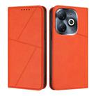 For Infinix Smart 8 / 8 Plus / 8 Pro Strong Magnetic Frosted Flip Leather Phone Case(Orange) - 1