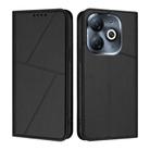 For Infinix Smart 8 / 8 Plus / 8 Pro Strong Magnetic Frosted Flip Leather Phone Case(Black) - 1
