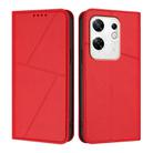 For Infinix Zero 30 4G Strong Magnetic Frosted Flip Leather Phone Case(Red) - 1