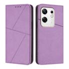 For Infinix Zero 30 4G Strong Magnetic Frosted Flip Leather Phone Case(Light Purple) - 1
