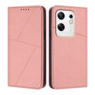 For Infinix Zero 30 4G Strong Magnetic Frosted Flip Leather Phone Case(Pink) - 1