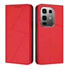 For Infinix Note 50 Pro+ Strong Magnetic Frosted Flip Leather Phone Case(Red) - 1