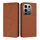 For Infinix Note 50 Pro+ Strong Magnetic Frosted Flip Leather Phone Case(Coffee Color) - 1