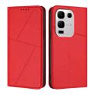 For Infinix Note 50s Strong Magnetic Frosted Flip Leather Phone Case(Red) - 1