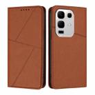 For Infinix Note 50s Strong Magnetic Frosted Flip Leather Phone Case(Coffee Color) - 1