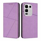 For Infinix Note 50s Strong Magnetic Frosted Flip Leather Phone Case(Light Purple) - 1