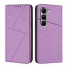 For Infinix Hot 60 4G / Hot 60i 4G Strong Magnetic Frosted Flip Leather Phone Case(Light Purple) - 1