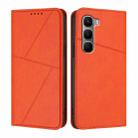 For Infinix Hot 60 4G / Hot 60i 4G Strong Magnetic Frosted Flip Leather Phone Case(Orange) - 1