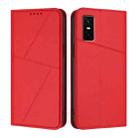 For Infinix GT 30 Pro Strong Magnetic Frosted Flip Leather Phone Case(Red) - 1