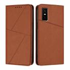 For Infinix GT 30 Pro Strong Magnetic Frosted Flip Leather Phone Case(Coffee Color) - 1