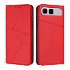 For Infinix Smart 10 Plus 4G Strong Magnetic Frosted Flip Leather Phone Case(Red) - 1
