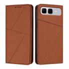 For Infinix Smart 10 Plus 4G Strong Magnetic Frosted Flip Leather Phone Case(Coffee Color) - 1