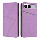 For Infinix Smart 10 Plus 4G Strong Magnetic Frosted Flip Leather Phone Case(Light Purple) - 1