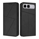 For Infinix Smart 10 Plus 4G Strong Magnetic Frosted Flip Leather Phone Case(Black) - 1