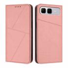 For Infinix Smart 10 Plus 4G Strong Magnetic Frosted Flip Leather Phone Case(Pink) - 1