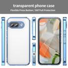 For Google Pixel 9a PC Hybrid TPU Airbag Shockproof Phone Case(Transparent Blue) - 2