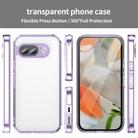 For Google Pixel 9a PC Hybrid TPU Airbag Shockproof Phone Case(Transparent Purple) - 2
