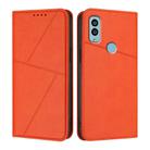 For Kyocera Android One S9 Strong Magnetic Frosted Flip Leather Phone Case(Orange) - 1