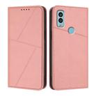 For Kyocera Android One S9 Strong Magnetic Frosted Flip Leather Phone Case(Pink) - 1