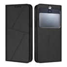 For Kyocera Basio 3 Strong Magnetic Frosted Flip Leather Phone Case(Black) - 1