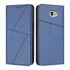 For Kyocera Basio 4 / Kantan Sumaho 2 Strong Magnetic Frosted Flip Leather Phone Case(Royal Blue) - 1