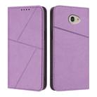 For Kyocera Basio 4 / Kantan Sumaho 2 Strong Magnetic Frosted Flip Leather Phone Case(Light Purple) - 1