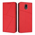 For Kyocera Digno BX Strong Magnetic Frosted Flip Leather Phone Case(Red) - 1