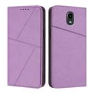 For Kyocera Digno BX Strong Magnetic Frosted Flip Leather Phone Case(Light Purple) - 1