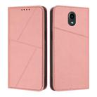 For Kyocera Digno BX Strong Magnetic Frosted Flip Leather Phone Case(Pink) - 1