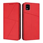 For Kyocera Kantan Sumaho3 A205KC Strong Magnetic Frosted Flip Leather Phone Case(Red) - 1