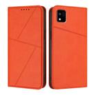 For Kyocera Kantan Sumaho3 A205KC Strong Magnetic Frosted Flip Leather Phone Case(Orange) - 1