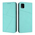 For Kyocera Kantan Sumaho3 A205KC Strong Magnetic Frosted Flip Leather Phone Case(Light Blue) - 1