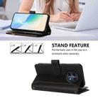 For Realme 12 5G Global / 12X 5G Global Magnetic Closure 9 Card Slots Zipper Leather Case with Hand Strap(Black) - 3