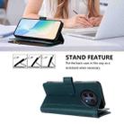 For Realme 12 5G Global / 12X 5G Global Magnetic Closure 9 Card Slots Zipper Leather Case with Hand Strap(Dark Green) - 3