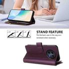 For Realme 12 5G Global / 12X 5G Global Magnetic Closure 9 Card Slots Zipper Leather Case with Hand Strap(Purple) - 3