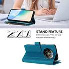 For Realme 13 4G Global / P1 5G Global Magnetic Closure 9 Card Slots Zipper Leather Case with Hand Strap(Turquoise) - 3