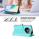 For Realme 13 4G Global / P1 5G Global Magnetic Closure 9 Card Slots Zipper Leather Case with Hand Strap(Mint Green) - 3