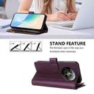 For Realme 13 4G Global / P1 5G Global Magnetic Closure 9 Card Slots Zipper Leather Case with Hand Strap(Purple) - 3