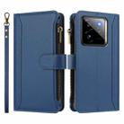 For Realme GT7 Pro 5G / GT7 Pro Racing Magnetic Closure 9 Card Slots Zipper Leather Case with Hand Strap(Dark Blue) - 2