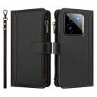 For Realme GT7 Pro 5G / GT7 Pro Racing Magnetic Closure 9 Card Slots Zipper Leather Case with Hand Strap(Black) - 2
