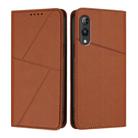For Rakuten Hand Strong Magnetic Frosted Flip Leather Phone Case(Coffee Color) - 1